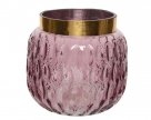 Vase glass gold rim
