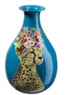 Vase metal rund