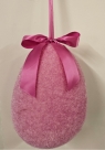 Egg flocked w/bow