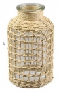 Vase glass w/rope