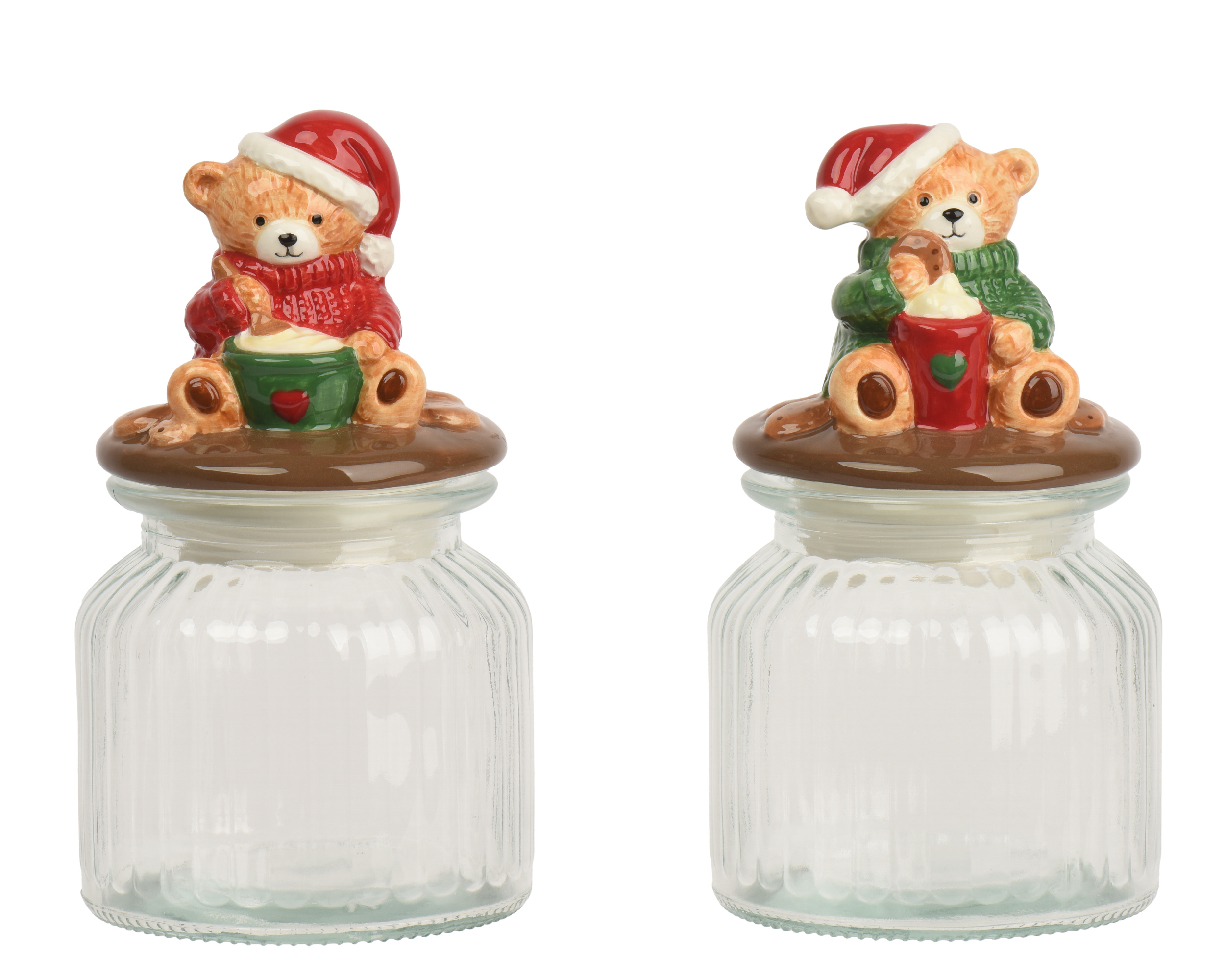 Jar w/cover bear