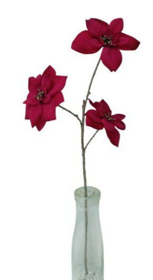 Poinsettia spray x3